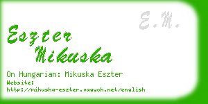 eszter mikuska business card